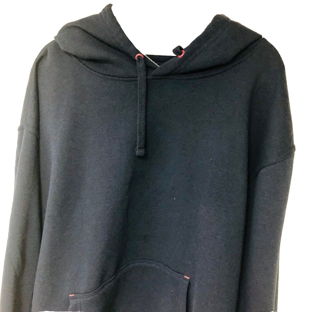 Eddie Bauer Mens Hoodie Jacket Navy Spell Out Gorpcore Workwear Activewear XXL